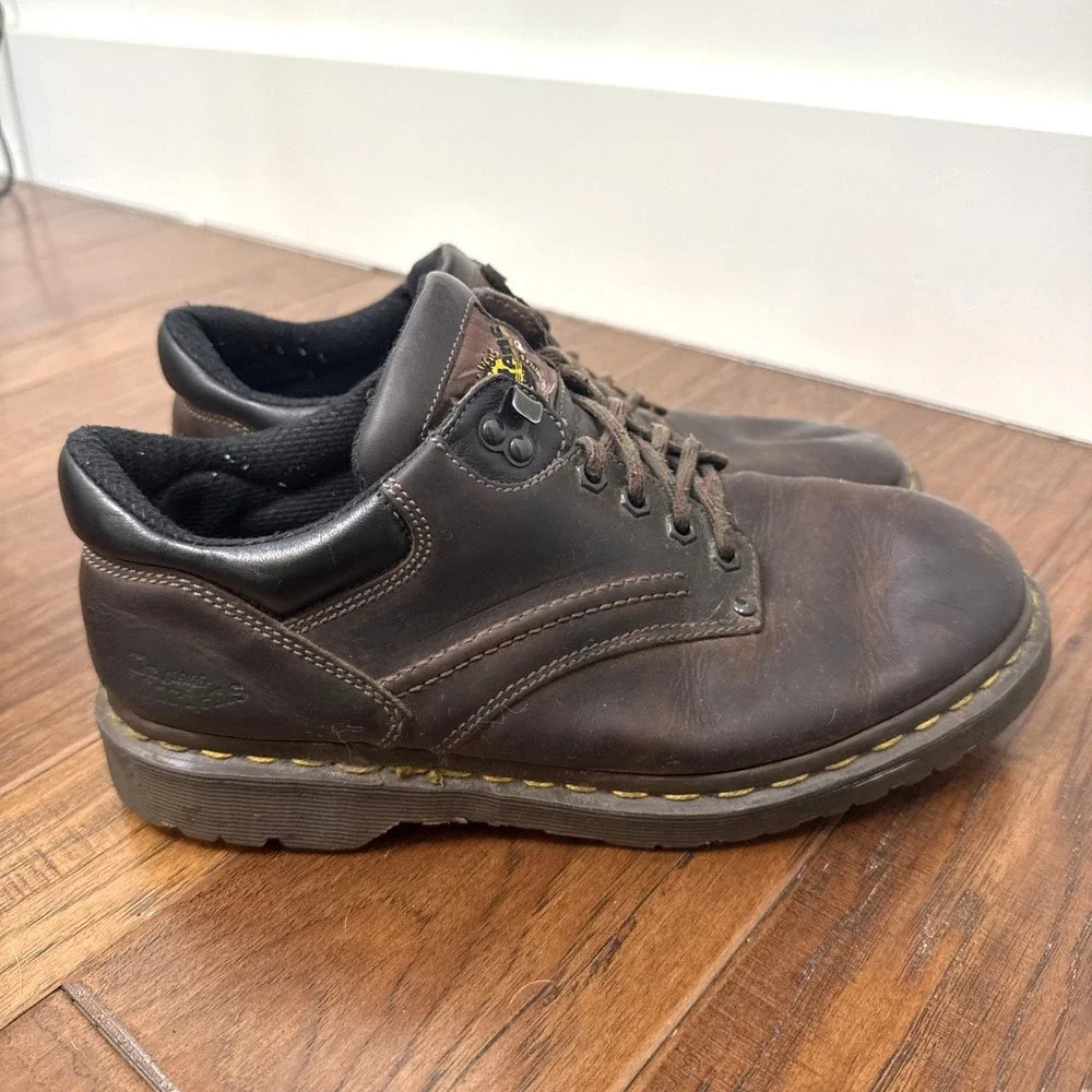 Vintage 90s Dr Martens Doc Brown Leather Oxford 8052 Air Wair England Men 8 US 9